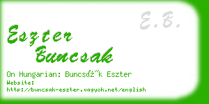 eszter buncsak business card